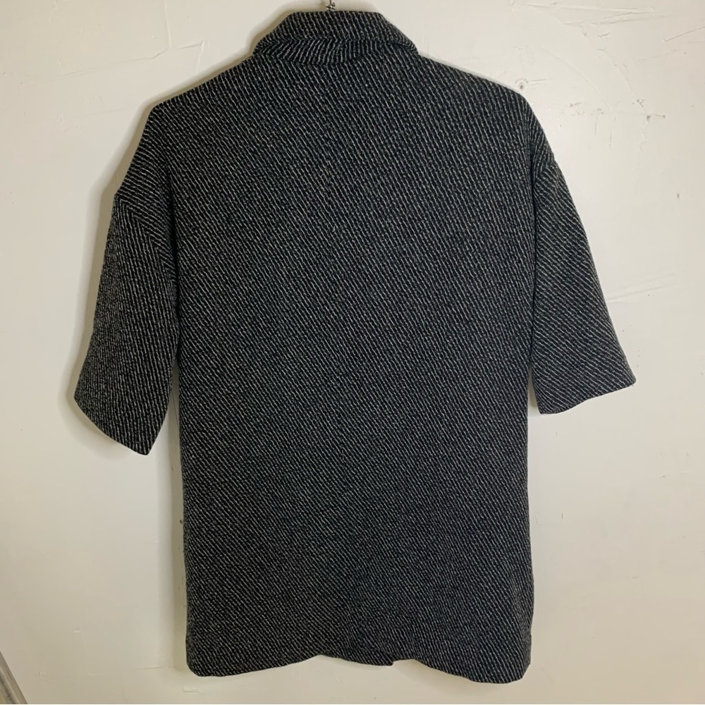 Urban Outfitters Silence + Noise Wool Blend Herring-bone Textured Peacoat Coat - Picture 3 of 9